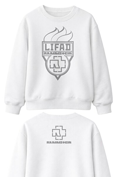 Fuddy Moda Unisex velika majica bez kapuljače sa otisnutim Rammstein logotipo...