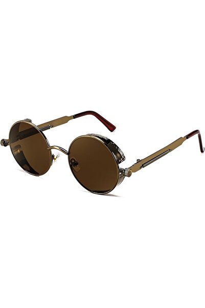 FEISEDY Anti-Scratch Round Sunglasses for Women Men Circle Steampunk Sunglass...