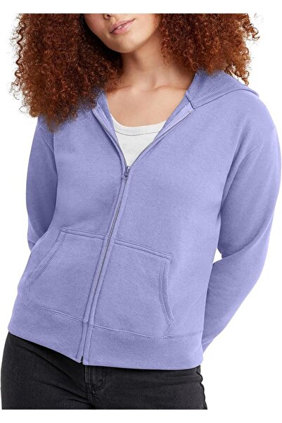 HANES womens Women's Hoodie, Ecosmart Fleece Full-zip Hoodie, Zip-up Hooded S...