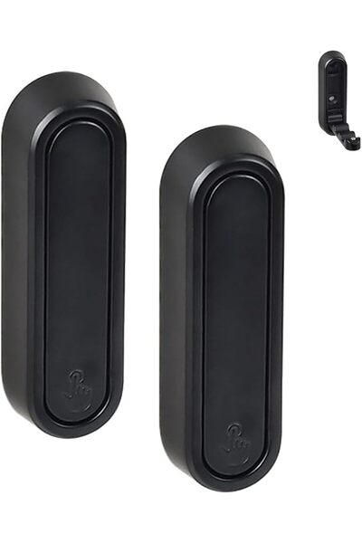 GENERAL 2 Pcs Folding Wall Hooks,Foldable Black Coat Hooks,Heavy Duty Foldabl...
