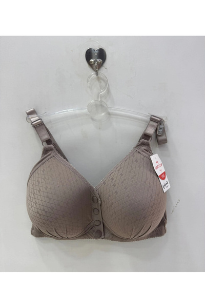 AYSEMIN Women's C Cup Front Button Gathering Bra