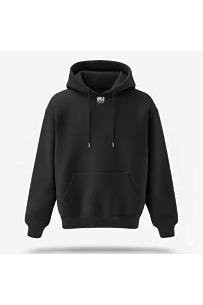 Street Division Hoodie – Siyah / Etiket Logo (Siyah - M)