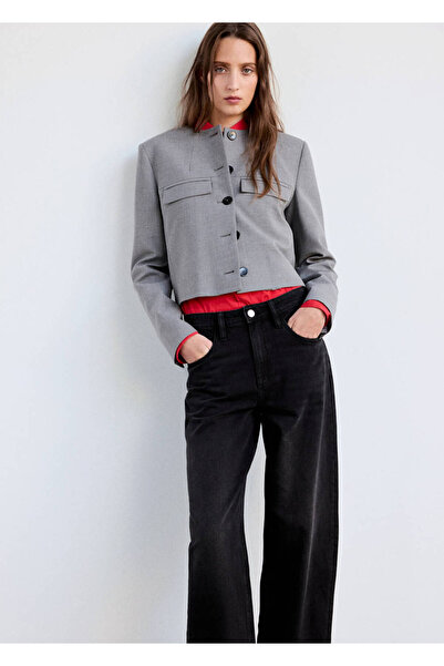 MANGO Woman Orta belli balon jean pantolon