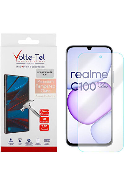 Volte-Tel Σκληρυμένο Γυαλί Realme C100 5g 6.8 ιντσών 9H 0.30 χιλιοστά 2.5D Πλ...