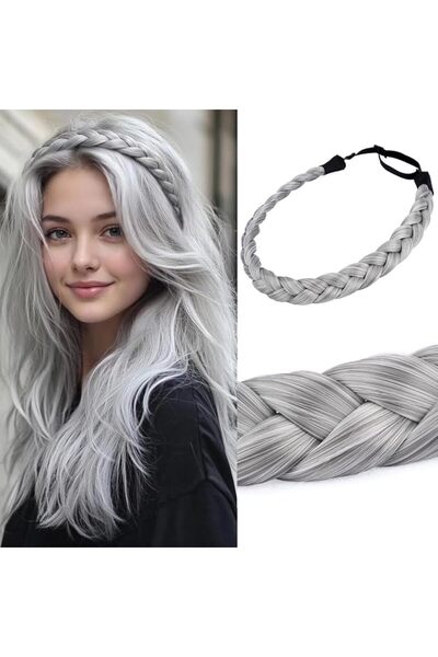 DIGUAN Synthetic Hair Braided Headband Classic Chunky Wide Plaited Braids Ela...
