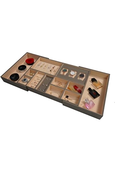 Generic Stackable Jewelry Organizer Trays - PU Velvet Jewelry Storage Display...