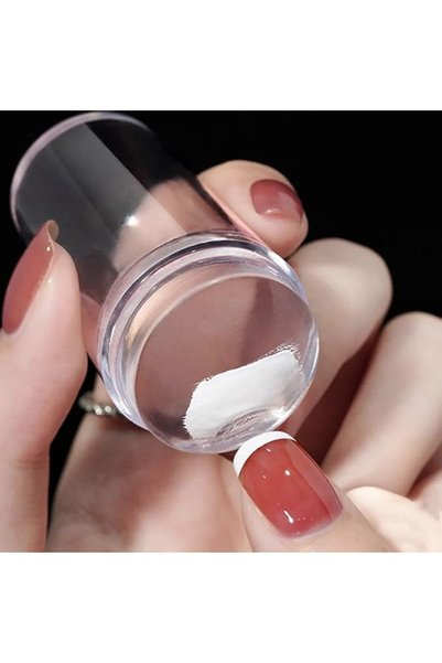 SILICONEZONE طقم ختم الأظافر من السيليكون الشفاف للرسم على الأظافر، قالب ختم ...