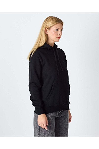 Unisex Kapüşonlu Sweatshirt Kanguru Cepli 3 İplik Şardonlu İçi Pamuklu Nakışlı