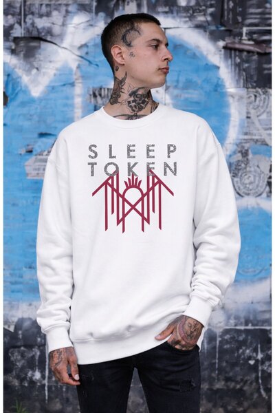 Fuddy Moda Unisex oversize majica bez kapuljače sa printom rok benda za spavanje