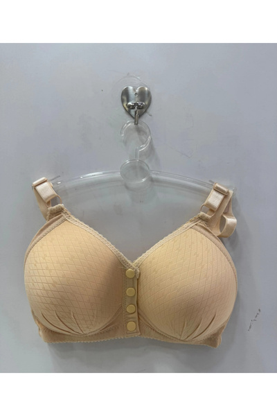 AYSEMIN Women's C Cup Front Button Gathering Bra