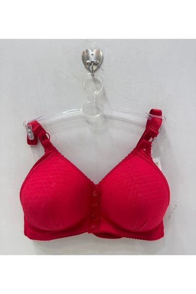 AYSEMIN Women's C Cup Front Button Gathering Bra