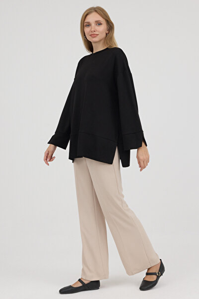 queencity Women's Modal Fabric Tunic with Slits