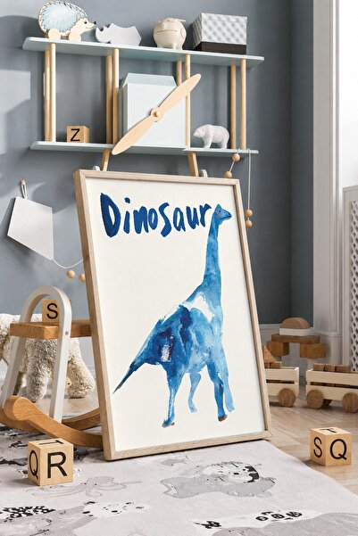 KEYFHOME Akvarel dinosaurus uokviren MDF poster za slikanje, dekoracija zidov...