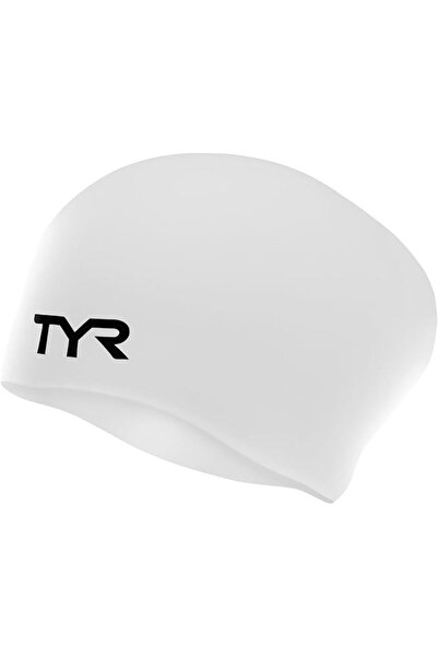 TYR Adult Long Hair Swim Cap - Wrinkle-Free Silicone Athletic Headwear