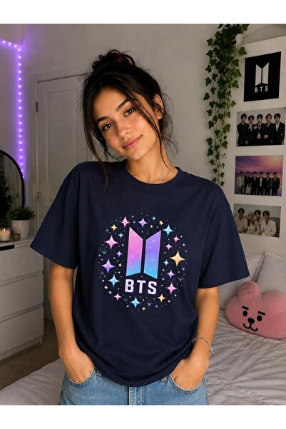 barsdepo Tricou cu imprimeu BTS 100% BUMBAC (CU CADOU STILOU)