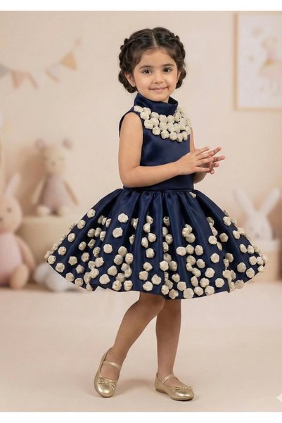 special gift house Children's 4-Piece Set (Skirt, Blouse, Small Bag, Hair Acc...
