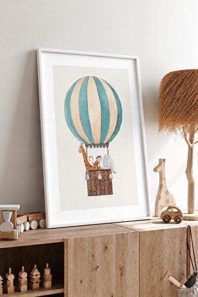 KEYFHOME Balloon Journey Animals Πλαίσιο MDF Πίνακας Αφίσα Διακόσμηση Τοίχου ...