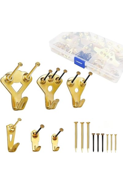 GENERAL 120Pcs Picture Hooks - Heavy Duty Picture Hanging Kit, 10-100 lbs
