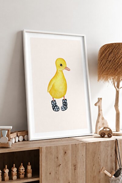 KEYFHOME Poster cu tablou MDF cu rama de rata pentru copii, decor de perete p...