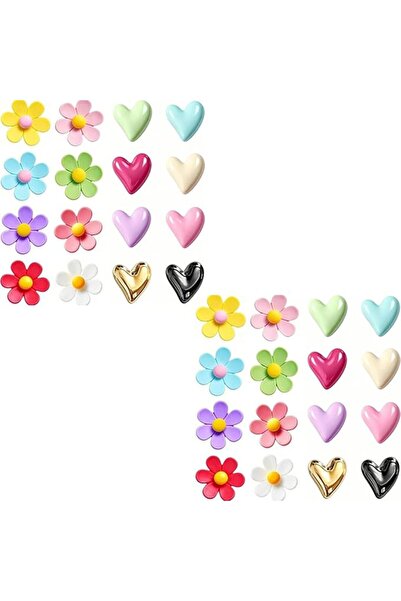 Yelajoy 32 PCS Flower Fridge Magnets 3D Decorative Whiteboard Magnets