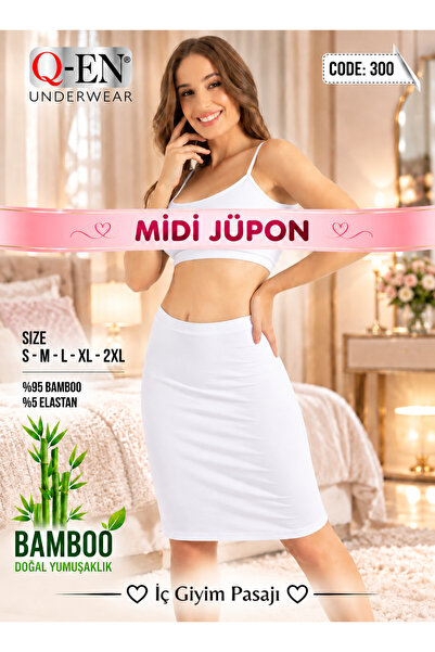 Q-EN Εσώρουχα Passage Bamboo Midi Length Κάτω φούστα 300