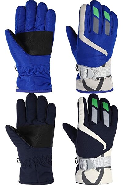 EXCEFORE 2 Pairs Kids Snow Gloves - Thick, Waterproof, Warm for Youth Ski Sno...