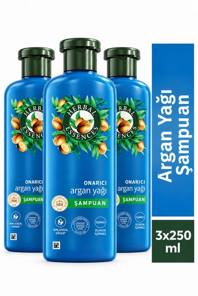 Herbal Essences Şampuan Onarıcı Argan Yağı 250ml x 3 adet
