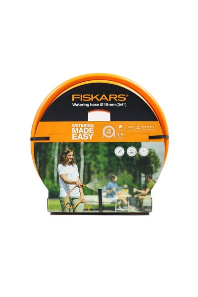 FiSKARS Furtun de grădină, din 3 straturi, cu armare în cruce, PVC cu inserți...