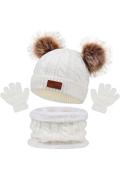 BananaHome Kids Winter Hat Gloves Scarf Set,Toddler Girls Winter Hat Kids The...