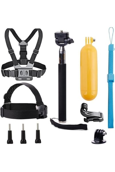 Generic Universal Action Camera Accessories Bundle Head Chest Strap Mount/Sel...