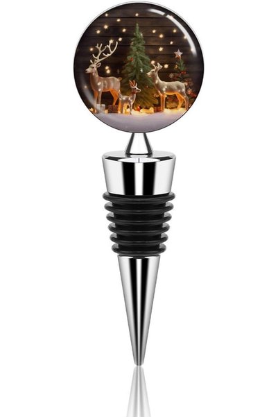 GENERAL Christmas Tree Design Stainless Steel Wine Bottle Stoppers Reusable L...