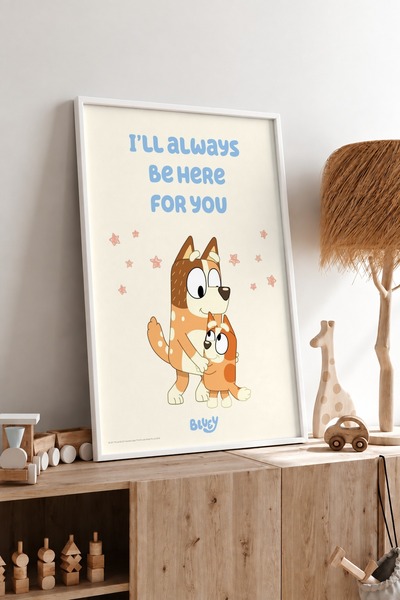 KEYFHOME Bluey Hep I'm With You Tablou MDF înrămat Poster pentru camera copii...