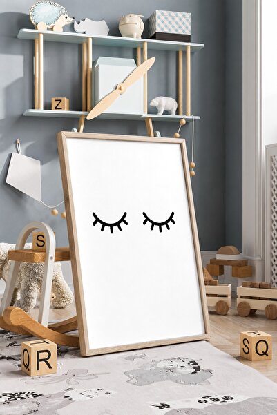 KEYFHOME Sleep Tight Sleep Lashes Poster cu cadru MDF Tablou Decor de perete ...