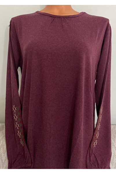 Anne Er Clothing Winter Cotton Combed Cotton Blouse Long-Sleeve O-Neck Sleeve...