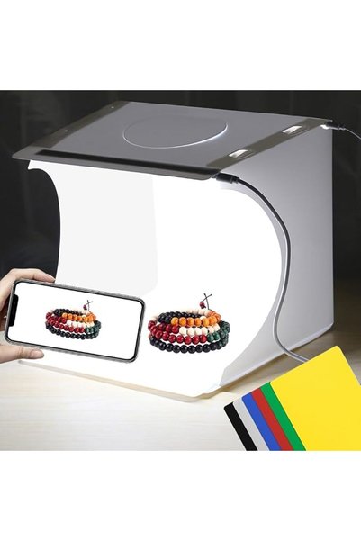 NALACAL صندوق إضاءة محمول للتصوير، خيمة إضاءة للتصوير مع أشرطة LED، استوديو ت...