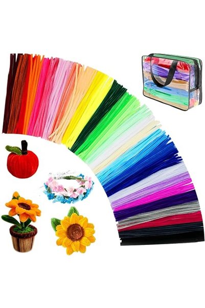 Generic 600 Pcs Pipe Cleaners for Craft, 30 Colors Chenille Stems Craft Suppl...