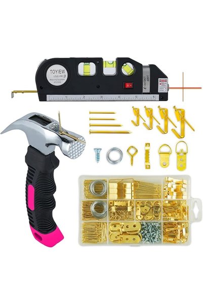 GENERAL Picture Hanging Kit Tool, 352pcs Hanging Hardware with Heavy Duty Fra...