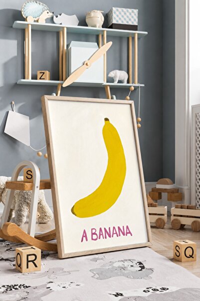 KEYFHOME Poster de masă MDF cu ramă de banană, decor de perete pentru camera ...
