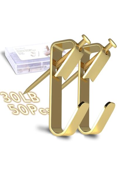 GENERAL خطافات تعليق الصور، خطافات قوية لتعليق الصور بقدرة تحمل 30 رطل، خطافا...