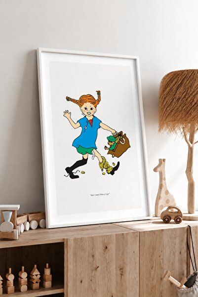 KEYFHOME Pippi All is Well Πλαίσιο MDF Εικόνα Αφίσα Διακόσμηση Τοίχου Παιδικο...