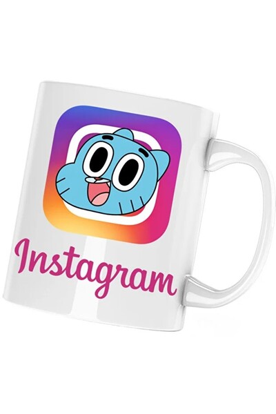 INOVATIX Cana Gumball Bebe Instagram Creator Insta Story, λευκό, 330 ml