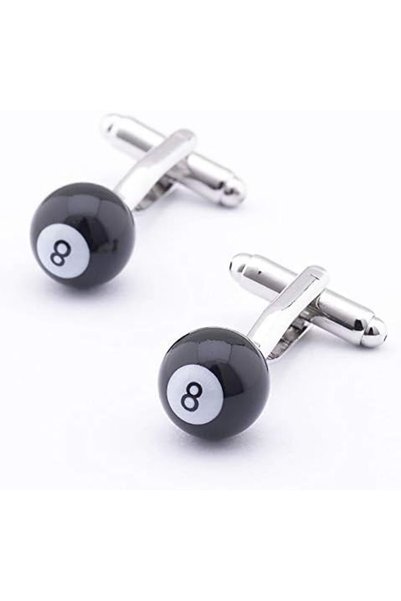 Other 8 Ball Black eight Ball Game Snooker Billiard Pool Cufflink