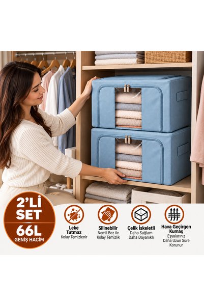 Capital Home 2'li HURÇ SETİ ÇELİK İSKELETLİ+ ŞEFFAF PENCERELİ+ÇİFT FERMUARLI ...