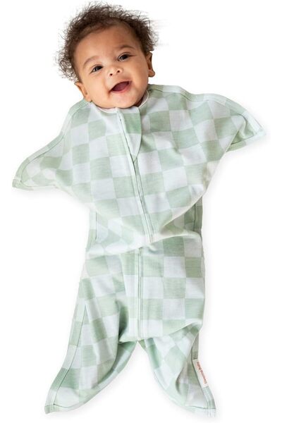SleepingBaby Poly Zipadee-Zip Swaddle Transition Baby Swaddle Blanket with Zi...