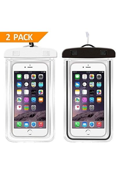 Universal Waterproof Case, IPX8 Waterproof Phone Pouch Dry Bag for iPhone X/8/8plus/7/7plus/6s/6/6s plus Samsung galaxy s8/s7 Google Pixel HTC10 (2-Pack)
