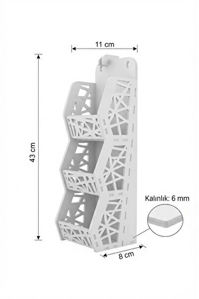 moduva [ahşap] 3 katlı poşetlik düzenleyici /organizer havluluk 3 Katlı dekoratif duvar askılı organizer