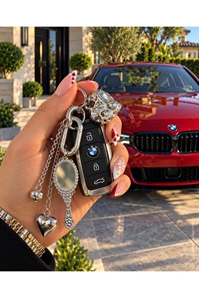 Ayna Detaylı Silver Charm & Anahtarlık