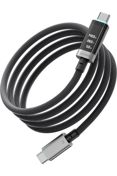 Cuktech Καλώδιο Δεδομένων CTC620P (CCTC620POSBK) - USB-C σε USB-C, Ψηφιακή Οθ...