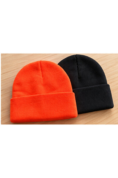 Rupen Kraft 2 Pcs Men Women Fisherman Beanie Winter Beanie Plain Folded Beanie