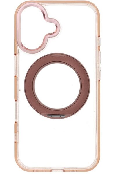 OEM Θήκη για iPhone 16 με κυκλική βάση στήριξης, συμβατή με MagSafe, χρυσή